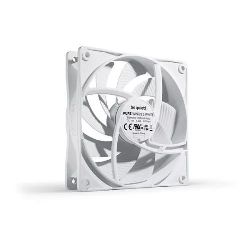 Be Quiet! Cooler 12cm - PURE WINGS 3 White 120mm PWM high-speed (2100rpm, 30,9dB, fehér)