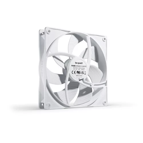 Be Quiet! Cooler 14cm - PURE WINGS 3 White 140mm PWM (1200rpm, 21,9dB, fehér)