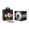 Be Quiet! Cooler 12cm - LIGHT WINGS LX 120mm PWM high-speed Triple-Pack (RGB, 2100rpm, 30,9dB, fekete)