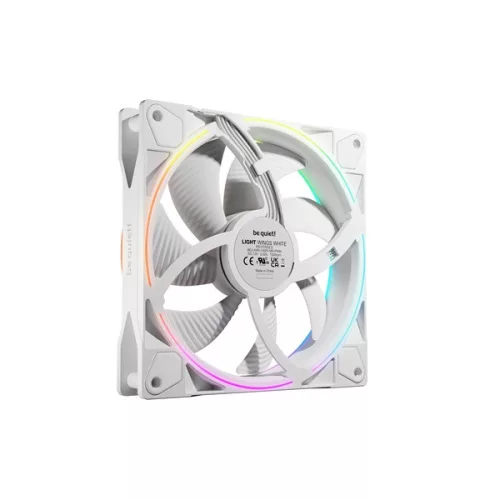 Be Quiet! Cooler 12cm - LIGHT WINGS 140mm PWM Reverse White (RGB, 1300rpm, 25,5dB, fehér)