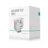 DeepCool CPU Cooler - AG400 G2 WH (29,22 dB; max, 119,08 m3/h; 4pin csatlakozó, 4 db heatpipe, 12cm, PWM, fehér)