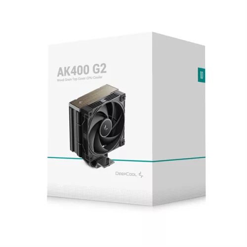 DeepCool CPU Cooler - AK400 G2 (31,45 dB; max, 107,7 m3/h; 4pin csatlakozó, 4 db heatpipe, 12cm, PWM)