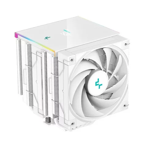DeepCool CPU Cooler - AK620 Digital WH (28 dB; max, 117,21 m3/h; 4pin csatlakozó, 6 db heatpipe, 2x12cm, PWM, fehér)
