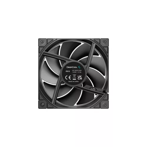 DeepCool Cooler 12cm - FD12 (3in1) (27,6dB; max. 109,07 m3/h; 3pin csatlakozó; hydro bearing, ház hűtésre, PWM)