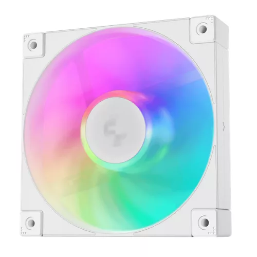 DeepCool Cooler 12cm - FD12 ARGB WH( (3in1) (27,6dB; max. 109,07 m3/h; 3pin csat; hydro bearing, ház hűtésre, PWM, fehé)