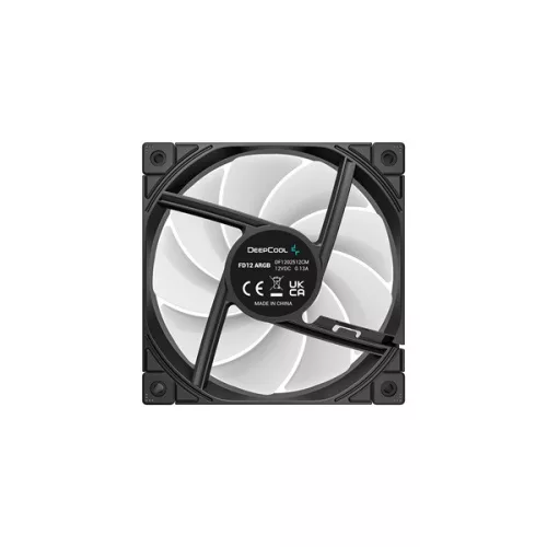 DeepCool Cooler 12cm - FD12 ARGB (27,6dB; max. 109,07 m3/h; 3pin csatlakozó; hydro bearing, ház hűtésre, PWM)