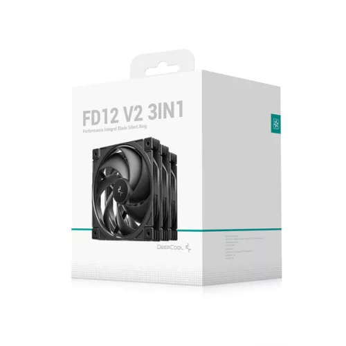 DeepCool Cooler 12cm - FD12 V2 3IN1 (35,6dB; max. 135,73 m3/h; 3pin csatlakozó; hydro bearing, ház hűtésre, PWM)