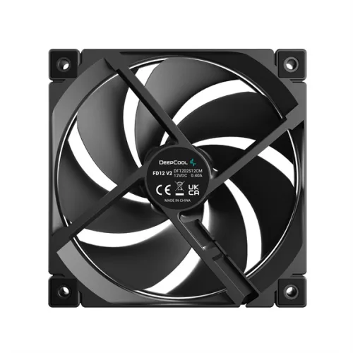 DeepCool Cooler 12cm - FD12 V2 (35,6dB; max. 135,73 m3/h; 3pin csatlakozó; hydro bearing, ház hűtésre, PWM)