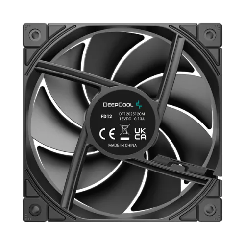 DeepCool Cooler 12cm - FD12 (27,6dB; max. 109,07 m3/h; 3pin csatlakozó; hydro bearing, ház hűtésre, PWM)