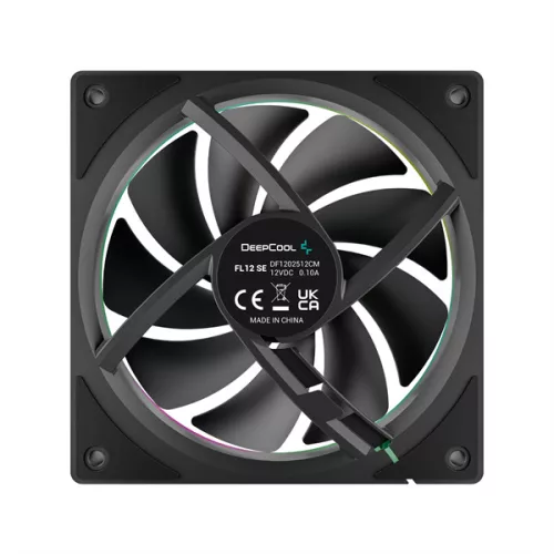 DeepCool Cooler 12cm - FL12 SE (3in1) (28.67dB; max.86,20 m3/h; 3x12cm, 3pin; hydro bearing, ház hűtésre, RGB, PWM)