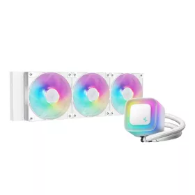   DeepCool CPU Water Cooler - LE360 WH V2 (max 31,6dB; max. 128,93 m3/h; 3x12cm, A-RGB LED, fehér)