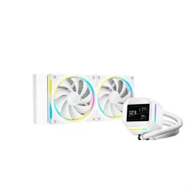   DeepCool CPU Water Cooler - LM240 WH (max 36.07dB; max. 112,52 m3/h; 2x12cm, LED kijelző, fehér)