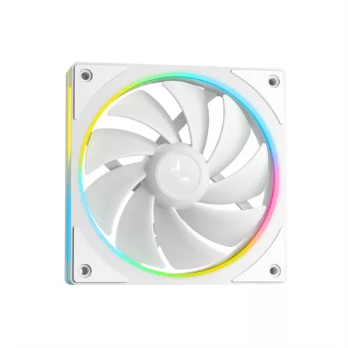 DeepCool CPU Water Cooler - LM240 WH (max 36.07dB; max. 112,52 m3/h; 2x12cm, LED kijelző, fehér)