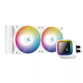   DeepCool CPU Water Cooler - LS520 WH (max 19dB; max. 145,86 m3/h; 2x12cm, A-RGB LED, fehér)