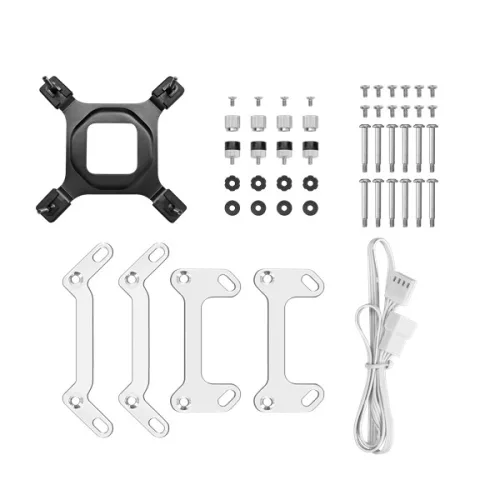 DeepCool CPU Water Cooler - MYSTIQUE 360 WH (max 21dB; max. 123,09 m3/h; 3x12cm, LED kijelző, fehér)