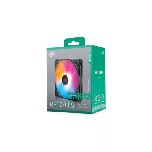 DeepCool Cooler 12cm - RF120 (3 IN 1)   (27dB; max. 95,99 m3/h; 4pin csatlakozó; ház hűtésre, RGB, PWM)