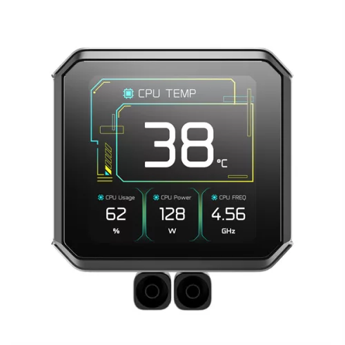 DeepCool CPU Water Cooler - SPARTACUS 420 (32,69dB max;. 191,13 m3/h; 3x14cm, LED kijelző, fekete)