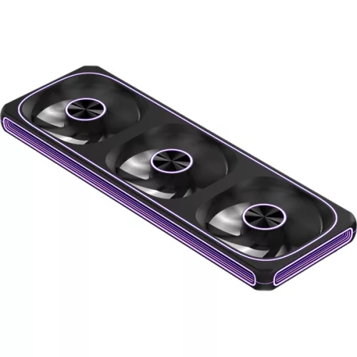 Formula Cooler 12cm -  3db Air Fusion 3 BK (37,93dB,max.39,64 CFM, PWM4-Pin+ARGB3-Pin, hydro bearing, ház hűtésre, ARGB)