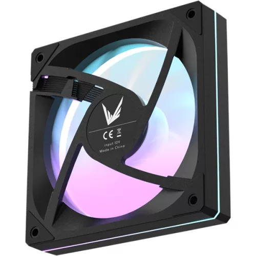 Formula Cooler 12cm - Floe SE 12BK ARPW (25.4dB, max. 38.78 CFM, 4pin csatlakozó, ház hűtésre, ARGB) Fekete