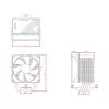 ID-Cooling CPU Cooler - FROZN A400 ARGB (25,8dB; max. 77,81 m3/h; 4pin csatlakozó, 4 db heatpipe, 9cm, PWM)