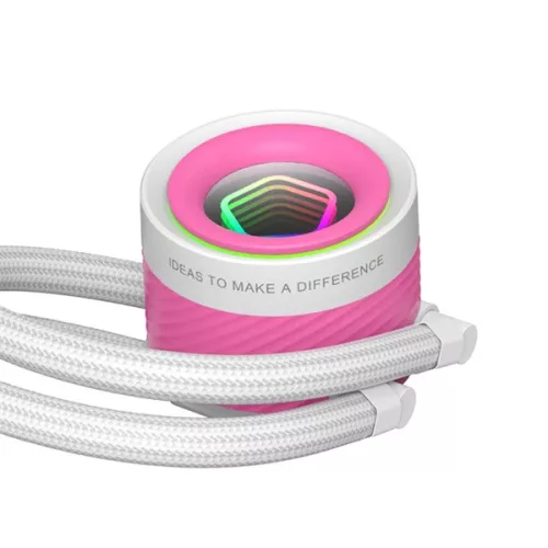 ID-Cooling CPU Water Cooler - FX240 INF PINK (29.9dB; max. 132,52 m3/h; 2x12cm, A-RGB, rózsaszín)