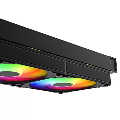 ID-Cooling CPU Water Cooler - FX240 INF (27.2dB; max. 98,54 m3/h; 2x12cm, A-RGB, fekete)