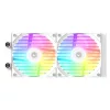 ID-Cooling CPU Water Cooler - FX240 LCD WHITE (27,2dB; max. 98,54 m3/h; 2x12cm, A-RGB, fehér)