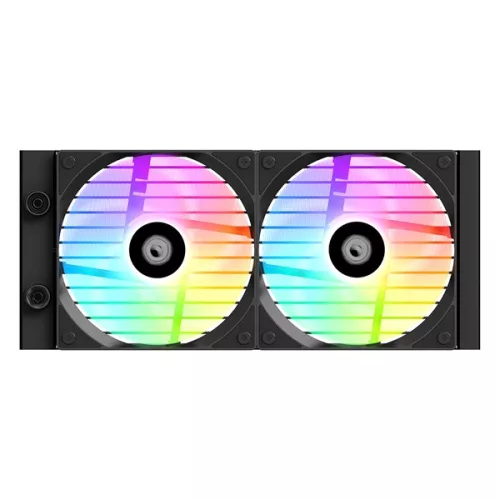 ID-Cooling CPU Water Cooler - FX240 LCD (27,2dB; max. 98,54 m3/h; 2x12cm, A-RGB, fekete)