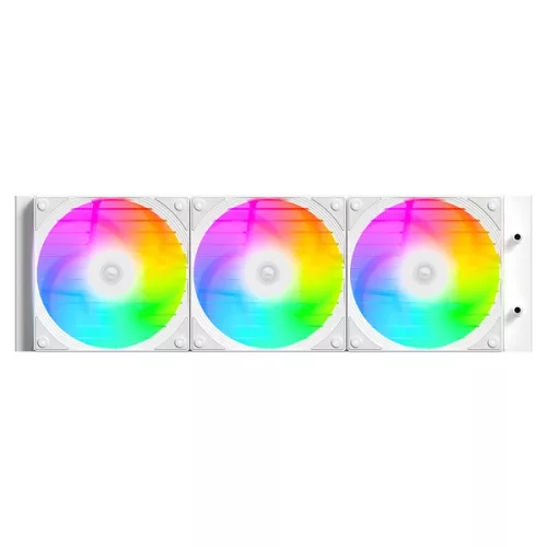 ID-Cooling CPU Water Cooler - FX360 INF WHITE (27.2ddB; max. 98,54 m3/h; 3x12cm, A-RGB, fehér)