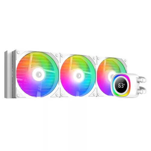 ID-Cooling CPU Water Cooler - FX360 TD WHITE (27.2dB; max.98,54 m3/h; 3x12cm, A-RGB, fehér)