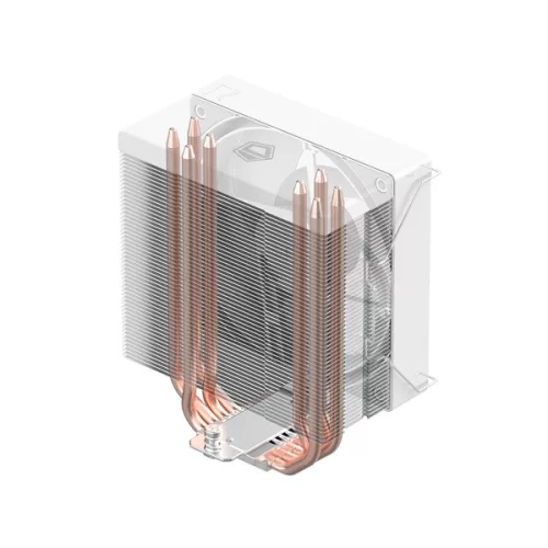 ID-Cooling CPU Cooler - SE-214-XT V2 ARGB WHITE (27,7dB; max. 98,54 m3/h; 4pin, 4 db heatpipe, 12cm, PWM, A-RGB, fehér)