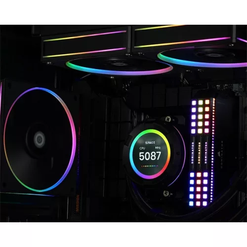 ID-Cooling CPU Water Cooler - Space SL360 (25dB; max. 132,52 m3/h; 3x12cm, A-RGB LED, fekete)
