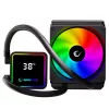 Rampage CPU Water Cooler - INFINITE V120 (Mágneses kijelző, 36,9dB max., 98,54 m3/h; 12cm, A-RGB LED, fekete)