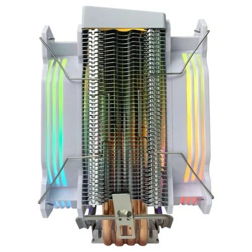 Rampage CPU Cooler - OCTAGON C60 (max 40dB, 96,84 m3/h, 4 pin csatlakozó, 2x12cm, A-RGB, LED, Fehér)