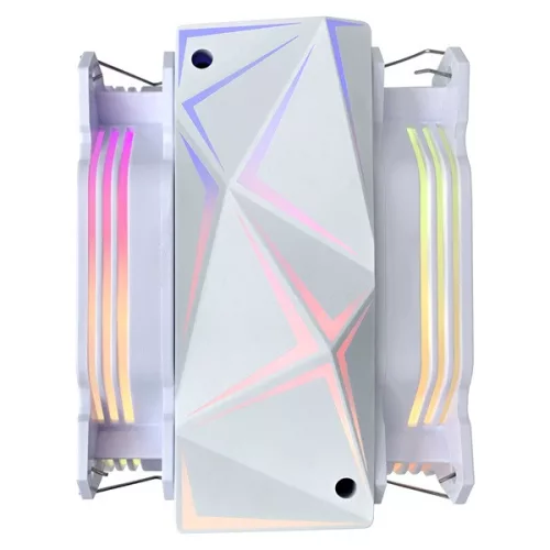 Rampage CPU Cooler - OCTAGON C60 (max 40dB, 96,84 m3/h, 4 pin csatlakozó, 2x12cm, A-RGB, LED, Fehér)