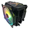 Rampage CPU Cooler - OCTAGON C60 (max 40dB, 96,84 m3/h, 4 pin csatlakozó, 2x12cm, A-RGB, LED)