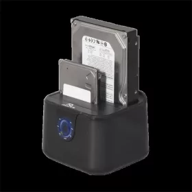   Advance HDD/SSD Dokkoló - DUALDOCK CLONE 2.5" / 3.5" (USB-A3.0 to 2xSATA, fekete)
