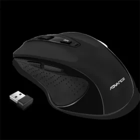   Advance Egér vezeték nélküli - SHAPE 6D (2400 DPI, 6 gomb, ergonomikus, fekete)