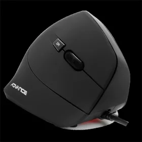   Advance Egér - VERTICAL PLUS MOUSE (1600 DPI, 6 gomb, ergonomikus, fekete)