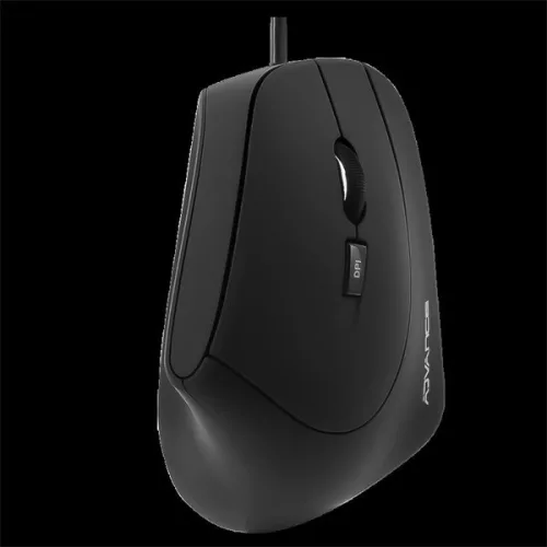 Advance Egér - VERTICAL PLUS MOUSE (1600 DPI, 6 gomb, ergonomikus, fekete)