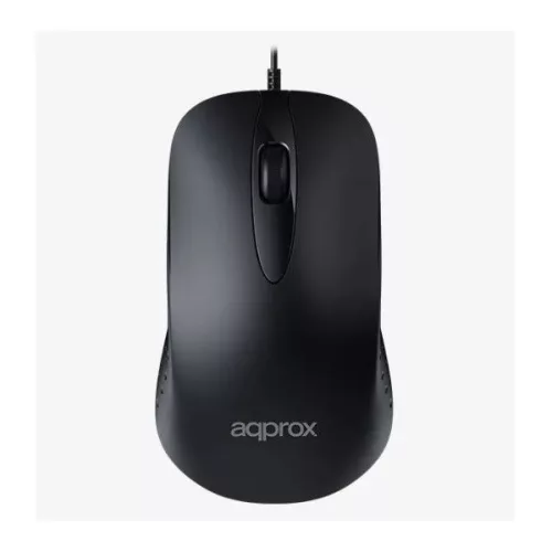 APPROX Egér - optikai, vezetékes,1000 DPI, Fekete
