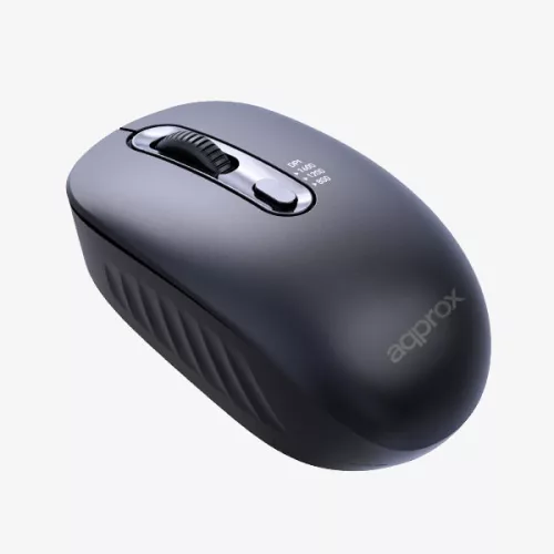 APPROX Egér - optikai, vezetéknélküli,1600 DPI, Fekete