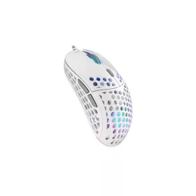   Endorfy Egér - LIX Plus Onyx (Honeycomb, 19 000 DPI, ARGB, PixArt chip, optikai, 1,8m, fehér)