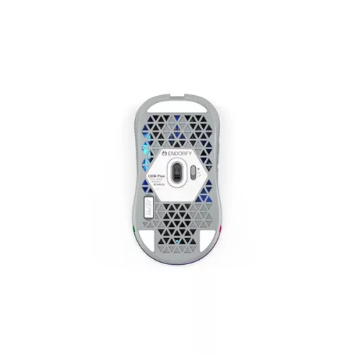 Endorfy Wireless Egér - Gem Plus Onyx (REV 1.0, 26 000 DPI, ARGB, PixArt chip, optikai, fehér)