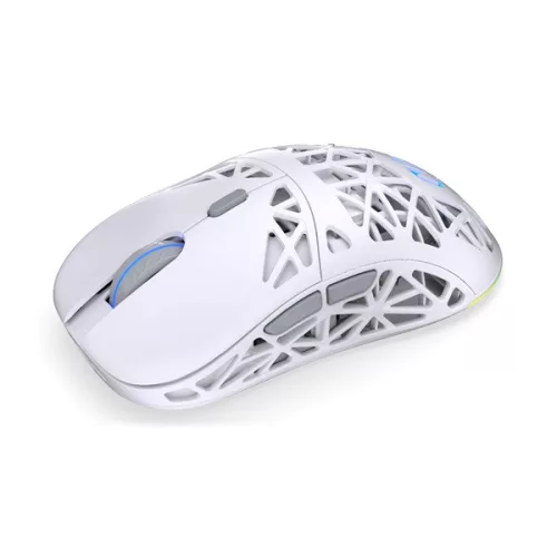 Endorfy Wireless Egér - LIV Plus Onyx White (Honeycomb, 26 000 DPI, ARGB, PixArt PAW3395, optikai, fehér) + dokkoló