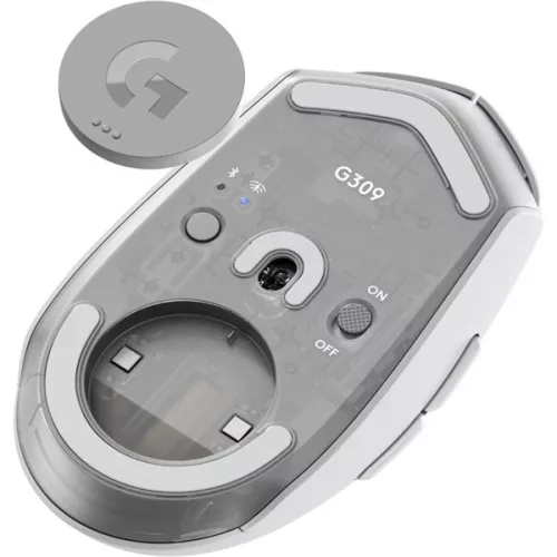 Logitech Egér - G309 LightSpeed (Vezeték nélküli, Bluetooth, Gaming, Optikai, 7 gombos, 25000 DPI, fehér)