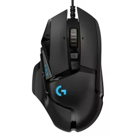   Logitech Egér - G502 HERO (Vezetékes, Gaming, Optikai, USB, 11 gombos, 16000 DPI, fekete)