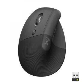   Logitech Egér - Lift (Vezeték nélküli, Balkezes, Optikai, 6 gomb, 4000 DPI, USB, fekete, Bluetooth)