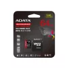 ADATA MicroSD kártya - 64GB microSDXC UHS-I U3 Class10 A2 V30S HIGH (R/W: 100/80 MB/s, 24/7 rögzítés) + adapter