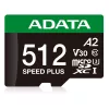 ADATA MicroSD kártya - 512GB microSDXC UHS-I U3 Class10 A2 V30 (R/W: 180/160 MB/s) + adapter